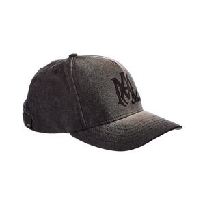 Amiri Leather-Trim Cap, Black